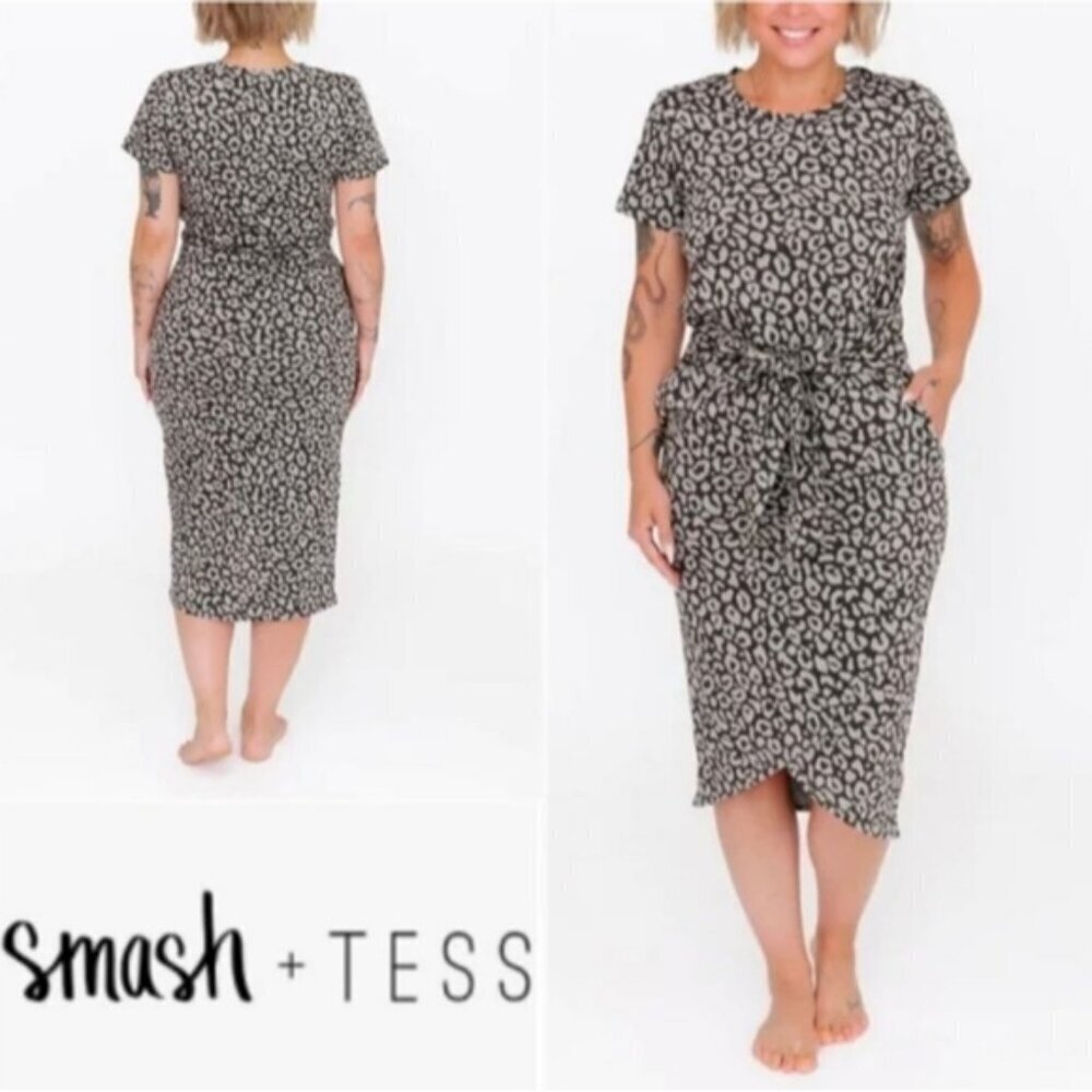 NWT Smash + Tess Rebecca Wrap Dress Size XS Leopard